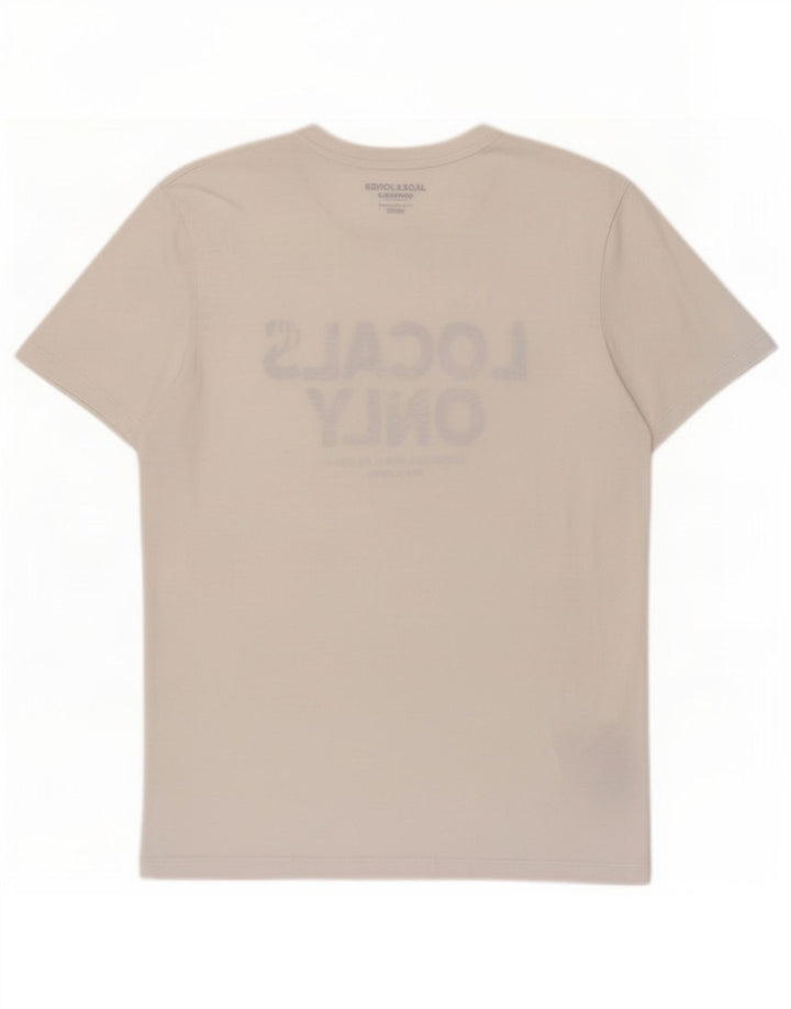 Jack & Jones Ανδρικό T-Shirt με κανονική εφαρμογή γραφικό, μεσαίο λευκό πολυεστέρας