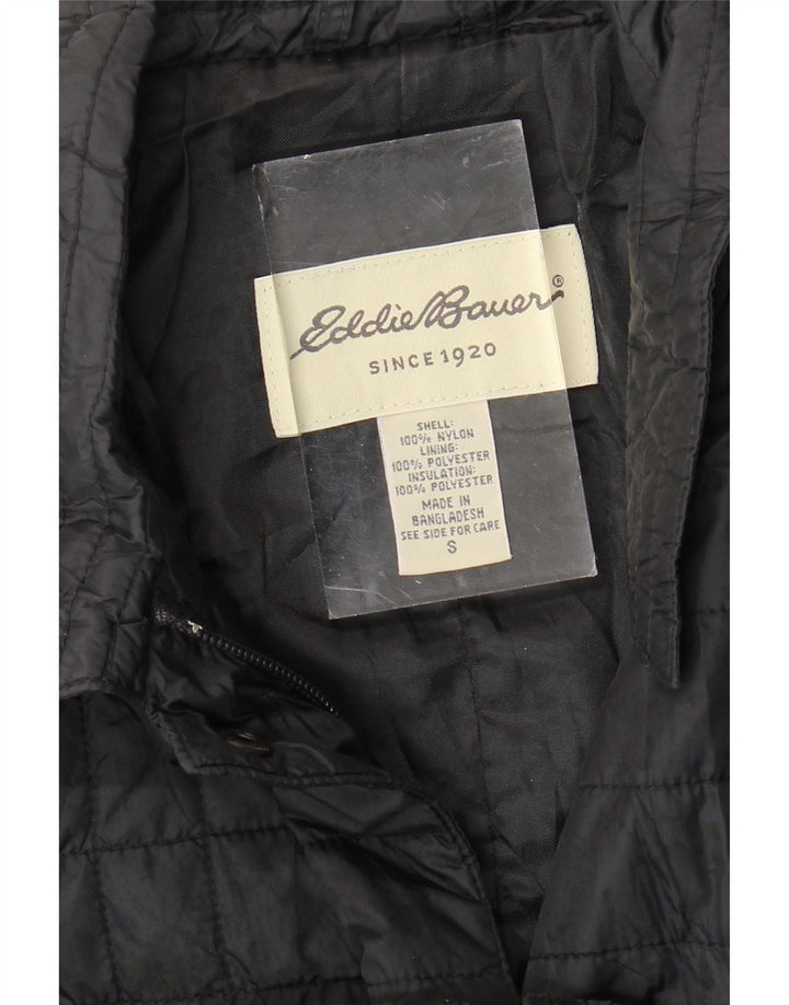 EDDIE BAUER Γυναικείο μπουφάν με επένδυση UK 10 Small Black Nylon