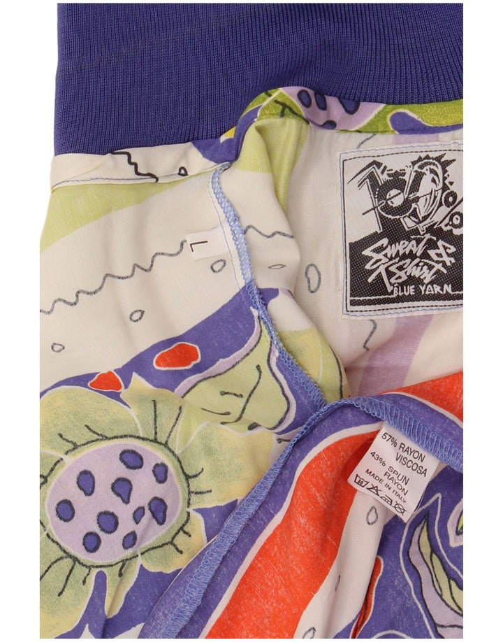 Vintage ανδρικό πουκάμισο πουλόβερ αφηρημένο μοτίβο μεγάλο πολύχρωμο ρετρό