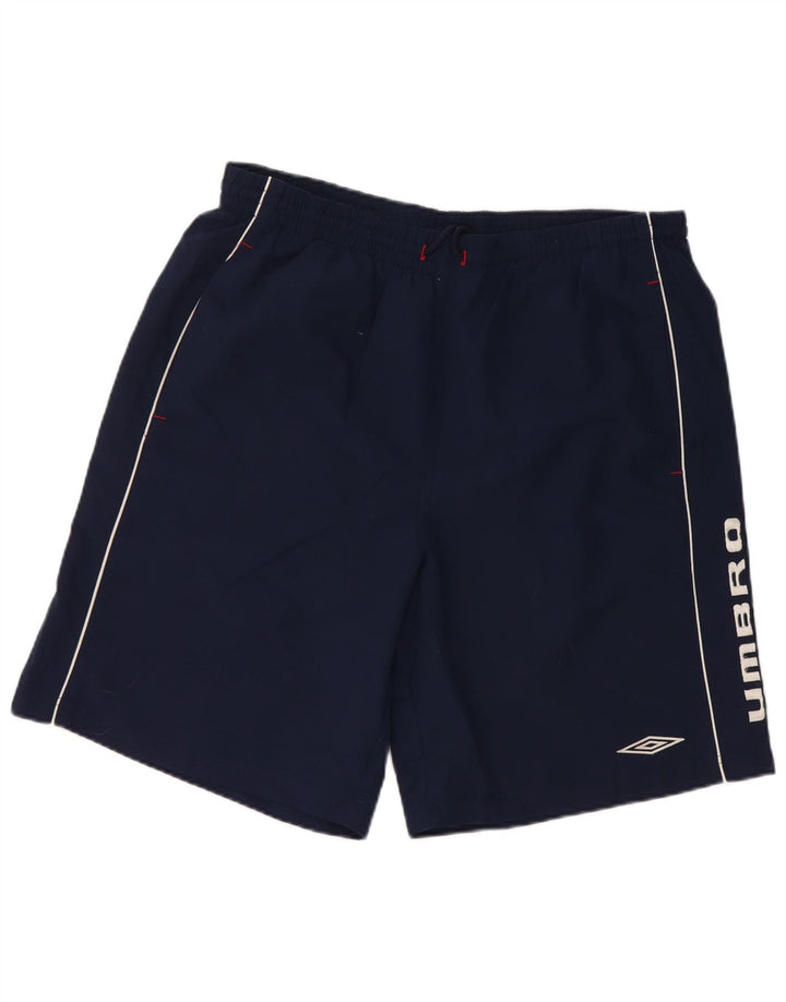 Ανδρικό γραφικό αθλητικό σορτς Umbro μεγάλο μπλε ναυτικό πολυεστέρα