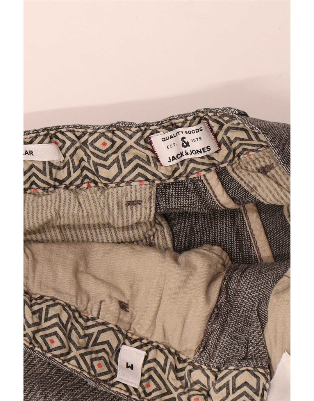 Ανδρικό Jack & Jones κανονικό σορτς chino μεσαίο W32 γκρι βαμβακερό