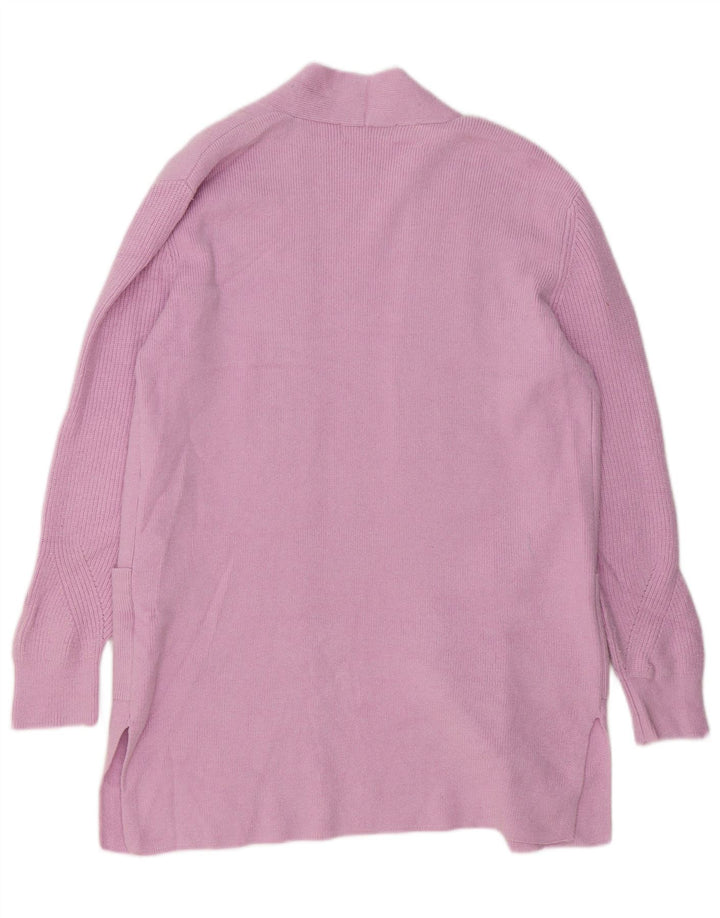 Marks & Spencer Γυναικείο Longline ανοιχτό πουλόβερ ζακέτα UK 12 Medium Pink