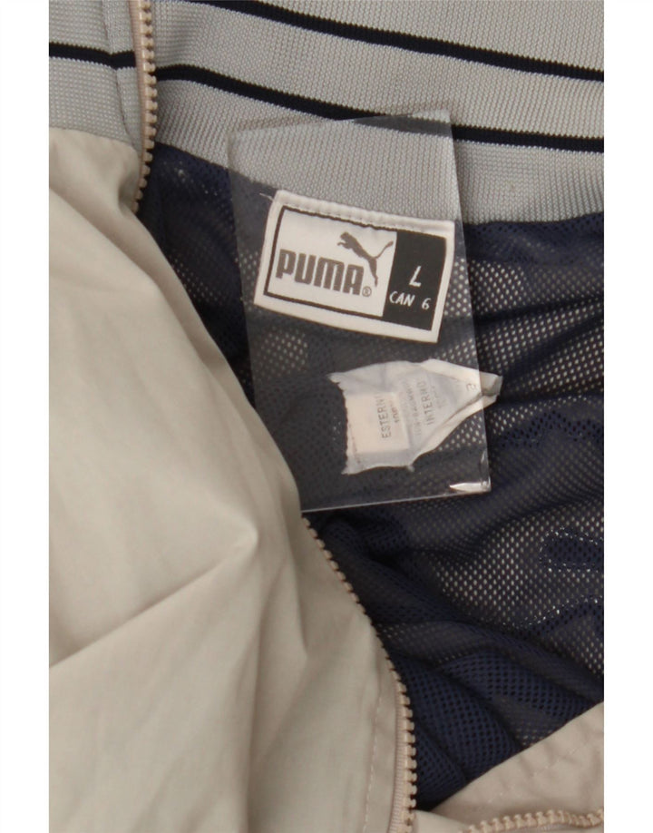 Puma Ανδρικό Bomber Jacket UK 40 Large Grey Cotton