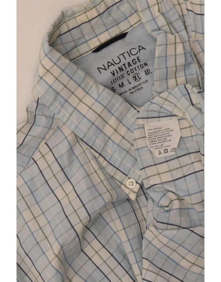 Ανδρικό πουκάμισο Nautica XL Blue Check Cotton