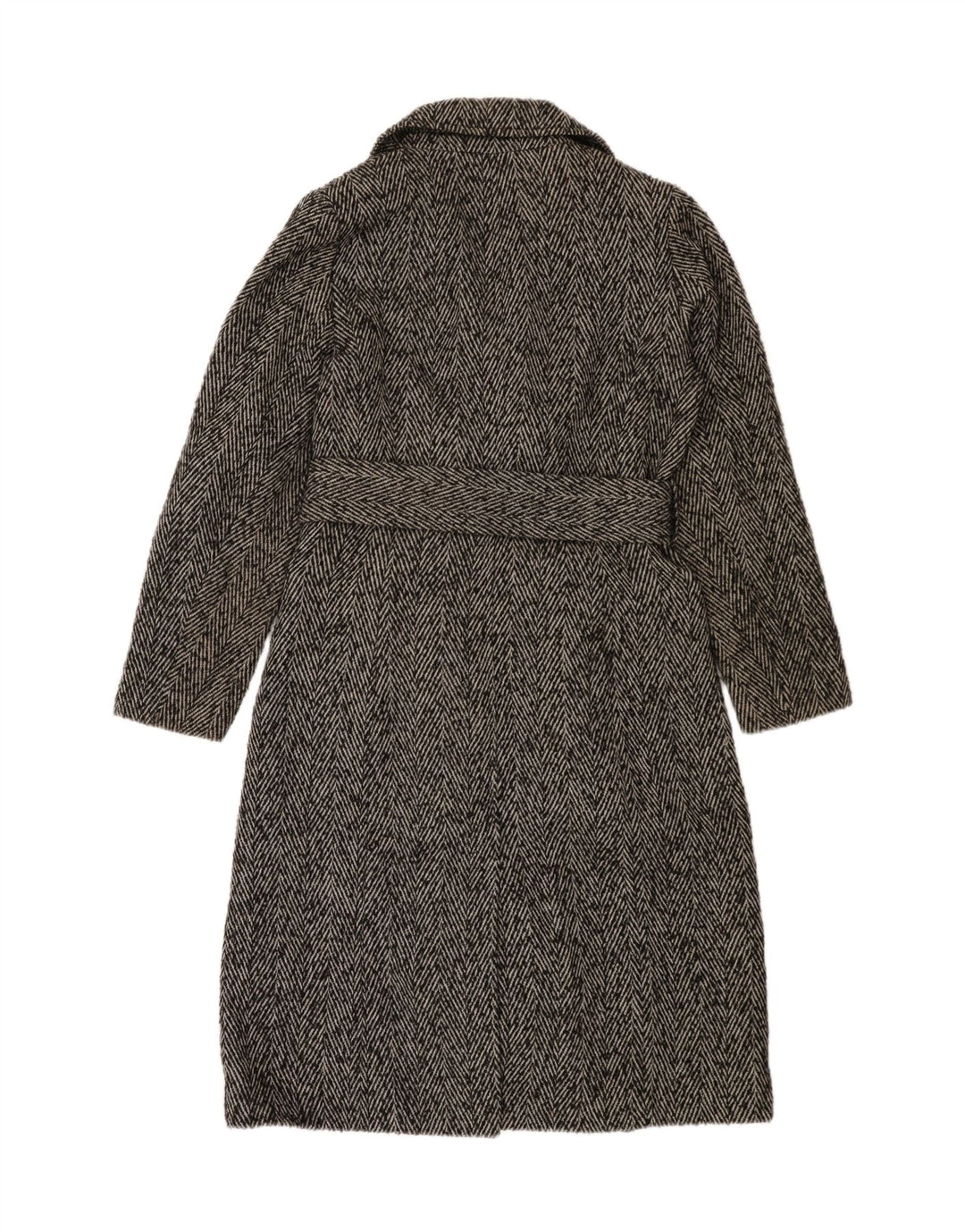 Marks & Spencer Γυναικείο παλτό με διπλό στήθος UK 10 Small Grey Thingbone