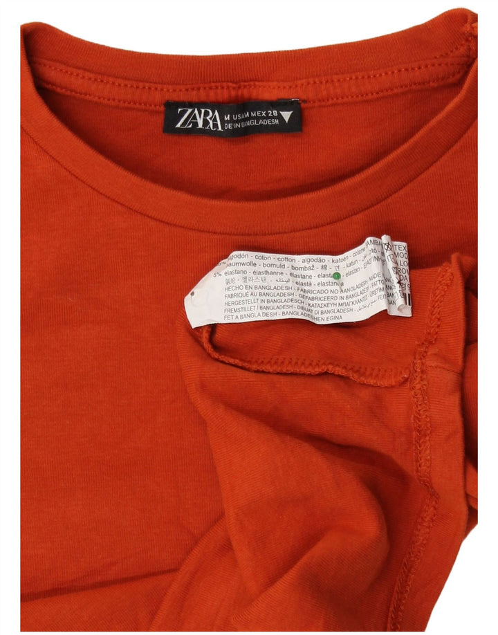 Zara Γυναικείο τοπ μακρυμάνικο UK 12 μεσαίο καφέ βαμβακερό