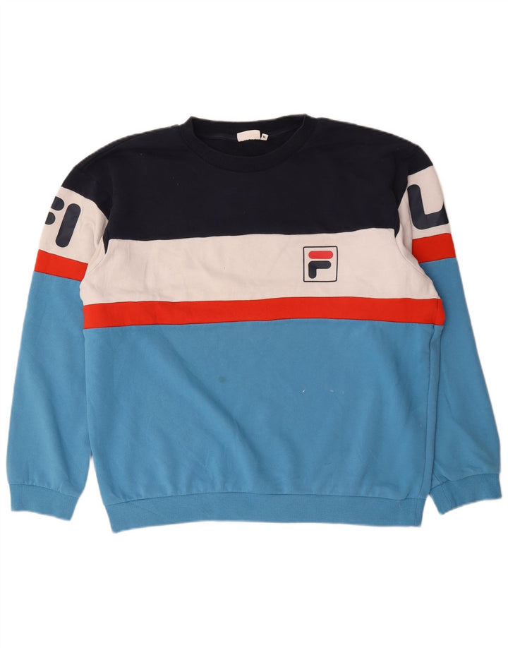 Ανδρικό γραφικό φούτερ Fila Jumper XL Πολύχρωμο Colourblock Βαμβακερό