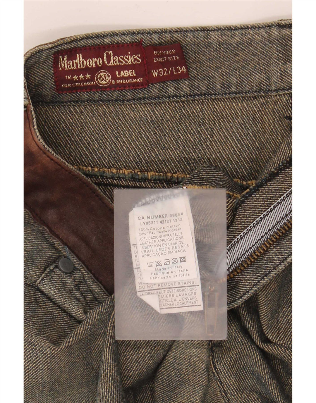 Ανδρικό τζιν ίσιο Marlboro Classics W32 L34 Γκρι Colourblock Βαμβακερό