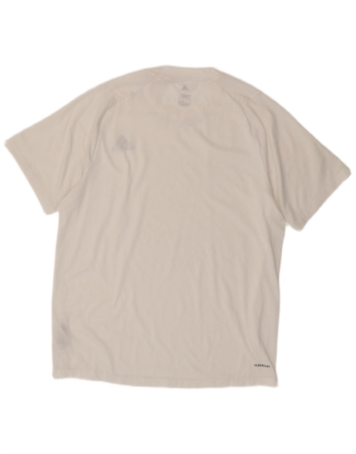 Adidas Ανδρικό T-Shirt Aeroready Top Large White Polyester