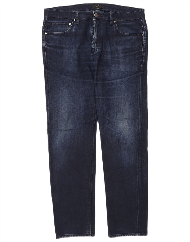 Ted Baker Ανδρικό Slim Jeans W34 L30 Navy Blue Cotton