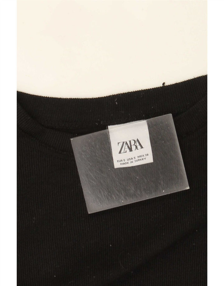 Ανδρικό πουλόβερ Zara Crew Neck Jumper Μικρό Μαύρο