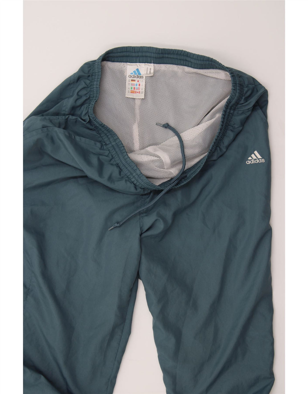 ADIDAS Womens Tracksuit Trousers UK 12 Medium Blue Polyester Vintage Adidas and Second-Hand Adidas from Messina Hembry 