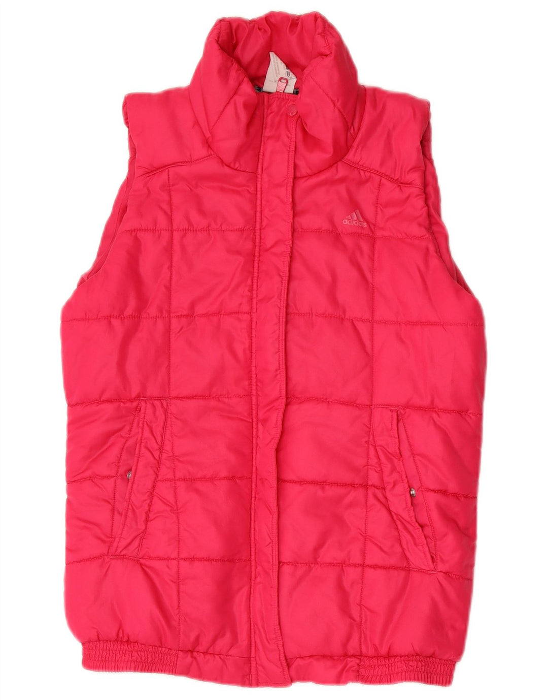 Adidas Γυναικείο padded Gilet UK 12/14 Medium Pink Polyester