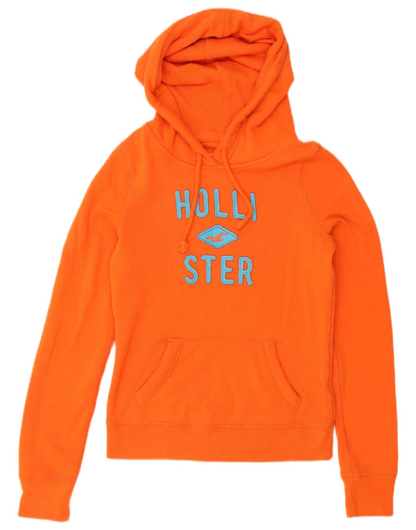 Hollister Γυναικείο Γραφικό Φούτερ UK 6 XS Πορτοκαλί βαμβακερό
