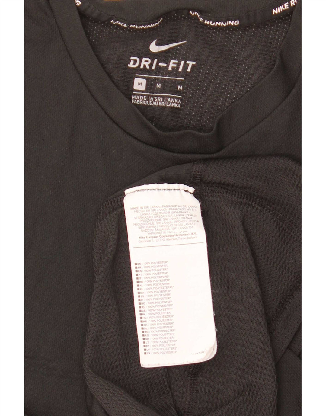 Ανδρικό T-Shirt Nike Dri Fit Top από μεσαίο μαύρο πολυεστέρα