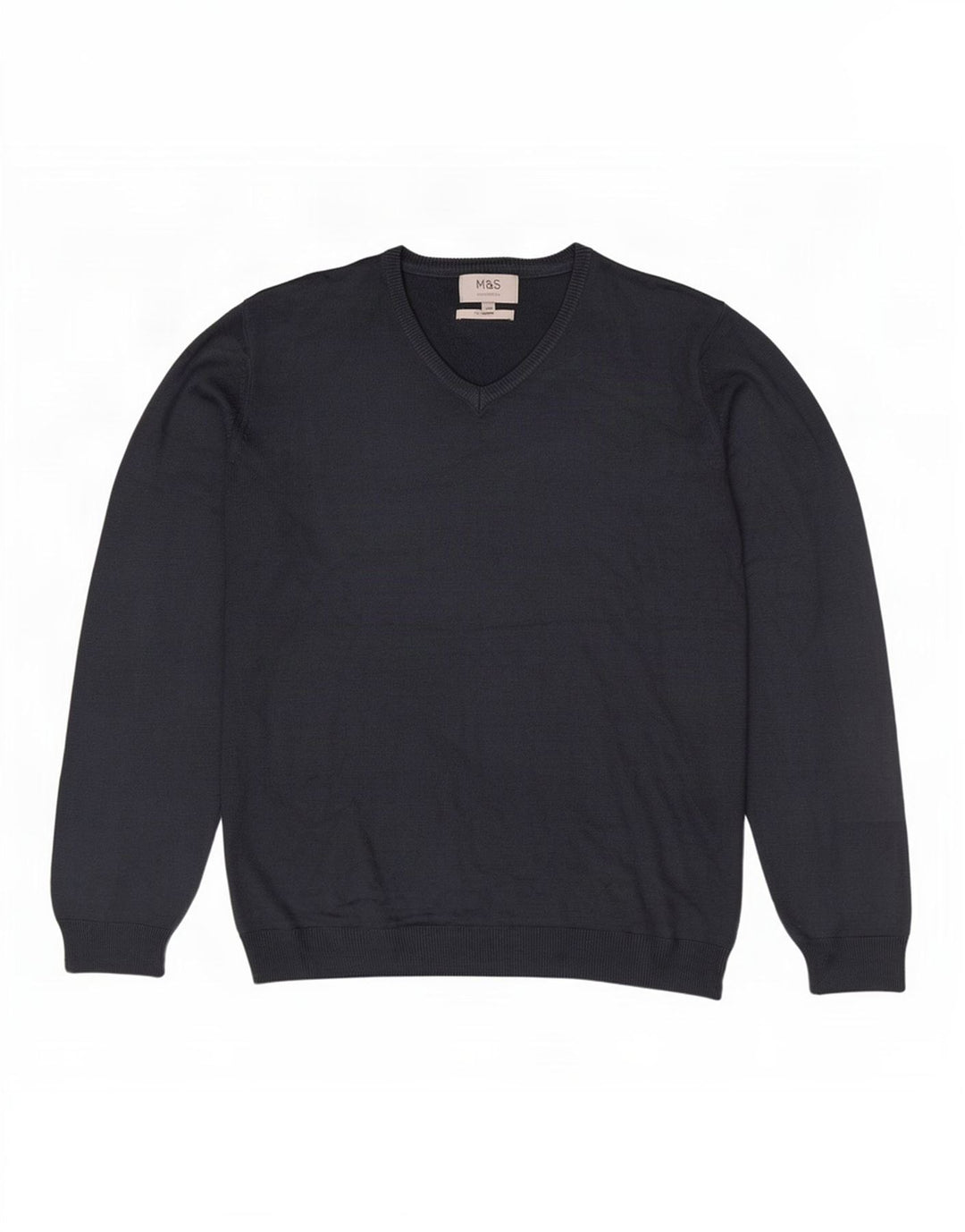 Ανδρικό πουλόβερ Marks & Spencer με V λαιμόκοψη XL Navy Blue Ακρυλικό