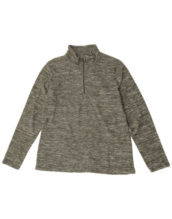 Mountain Warehouse Γυναικείο φλις άλμα με φερμουάρ UK 16 Large Khaki Flecked