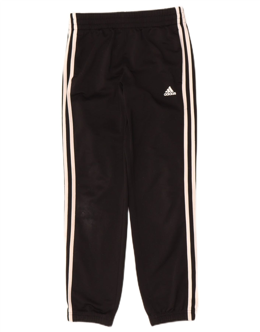 ADIDAS Boys Tracksuit Trousers Joggers 9-10 Years Black Polyester
