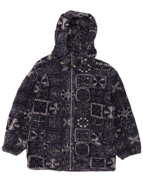 Brugi Ανδρικό μπουφάν με κουκούλα Fleece UK 44 2XL Navy Blue Fair Isle