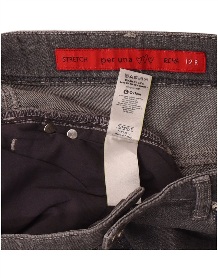 PER UNA Γυναικεία Roma Bootcut Jeans UK 12 Medium W30 L28 Γκρι βαμβακερό