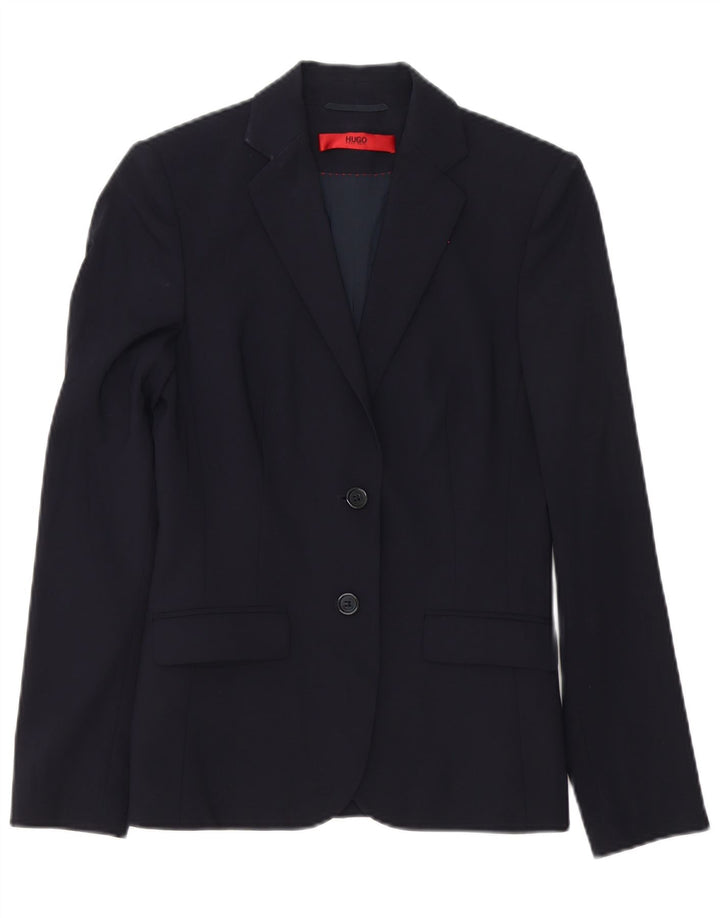 Hugo Boss Γυναικείο σακάκι με 2 κουμπιά UK 6 XS Navy Blue Virgin Wool