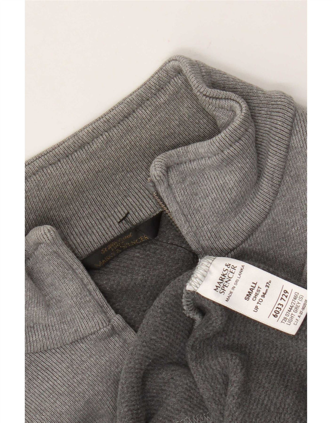 Ανδρική αθλητική φόρμα Marks & Spencer Μπουφάν Μικρό Γκρι Βαμβακερό