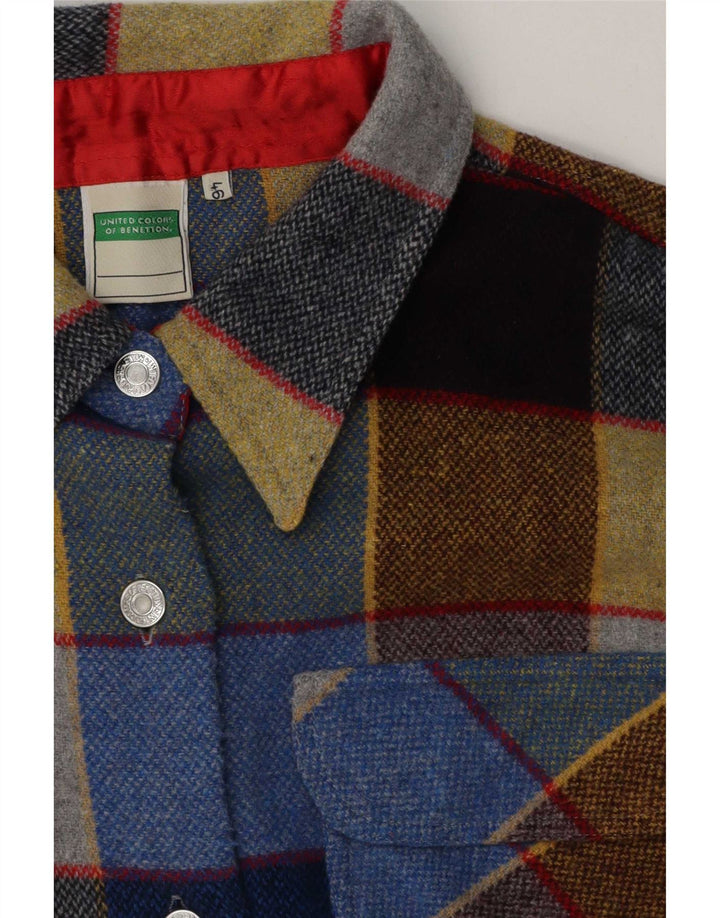 Γυναικείο μπλουζάκι Benetton Loose Fit Shirt IT 46 Μεγάλο πολύχρωμο τσεκ