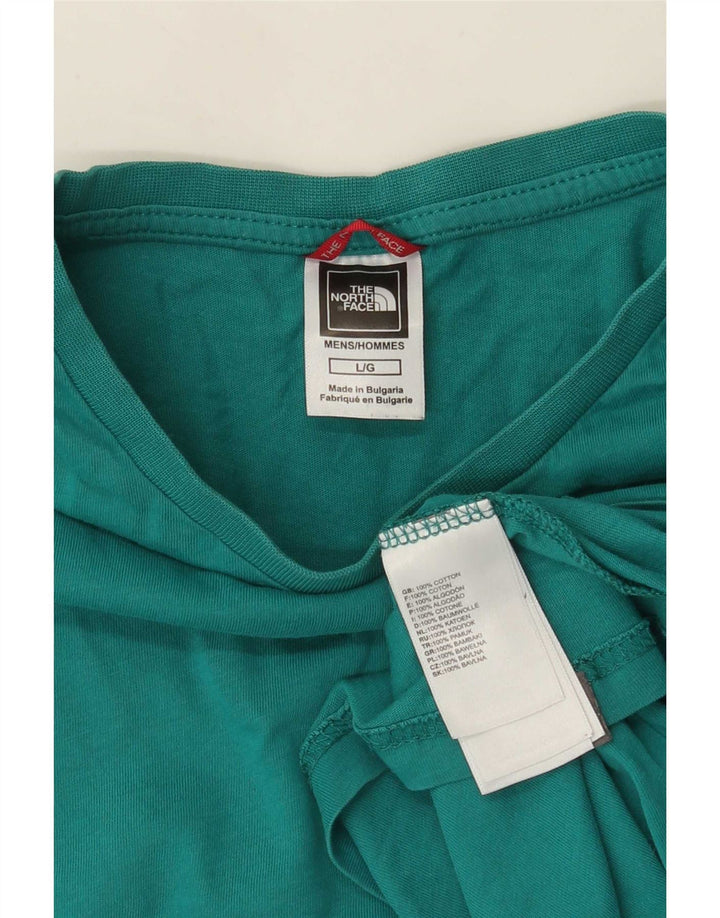 Ανδρικό T-Shirt North Face Top μεγάλο τιρκουάζ βαμβακερό