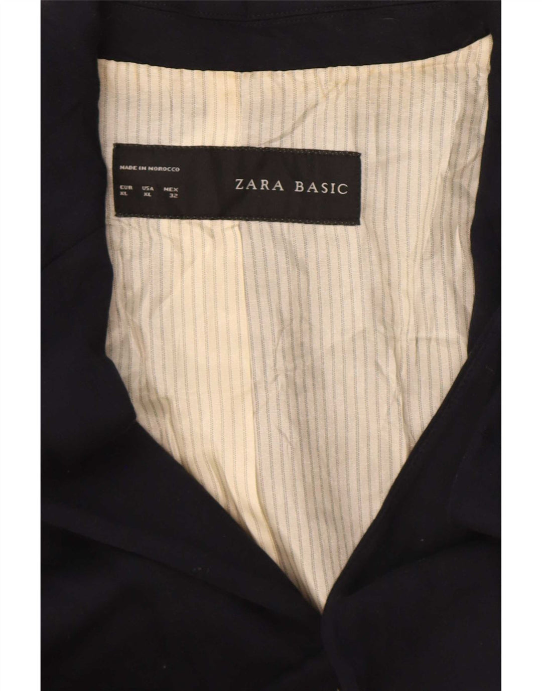 Zara Γυναικείο Μπουφάν 1 Κουμπί Blazer UK 18 XL Navy Blue Viscose