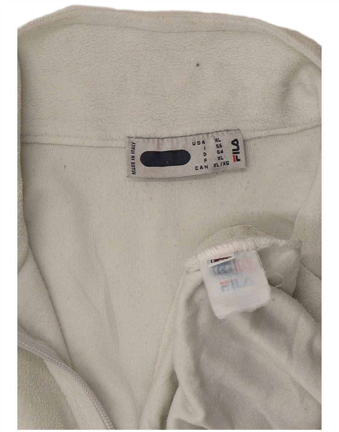 Ανδρικό φερμουάρ FILA Fleece Jumper IT 56 XL Λευκός Πολυεστέρας