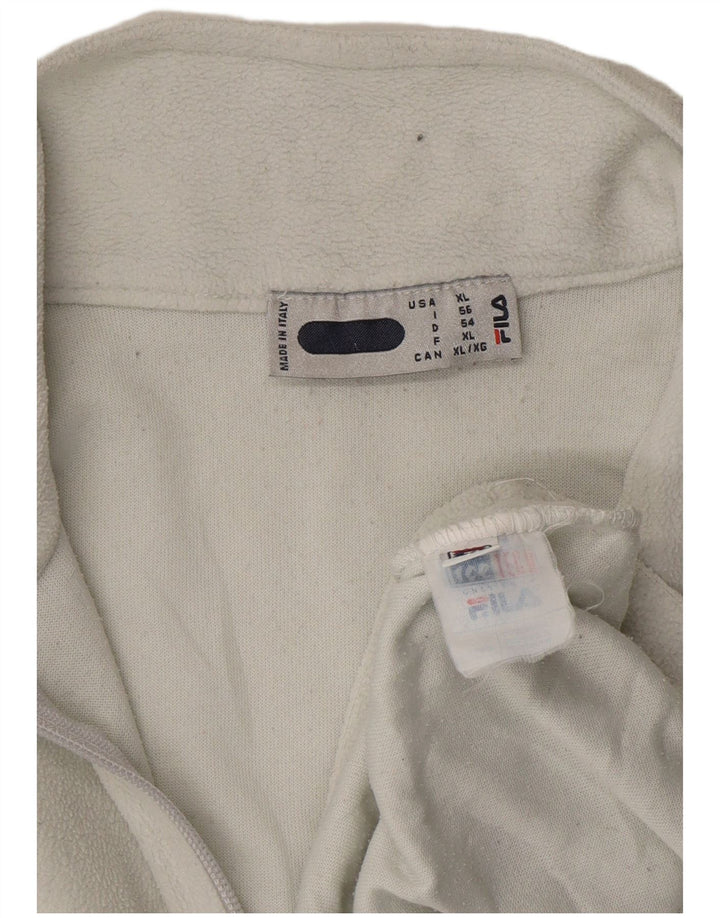 Ανδρικό φερμουάρ FILA Fleece Jumper IT 56 XL Λευκός Πολυεστέρας