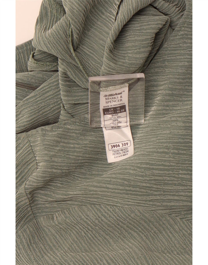 Γυναικείο φόρεμα με θήκη MARKS & SPENCER UK 18 XL Green Ripe Polyester