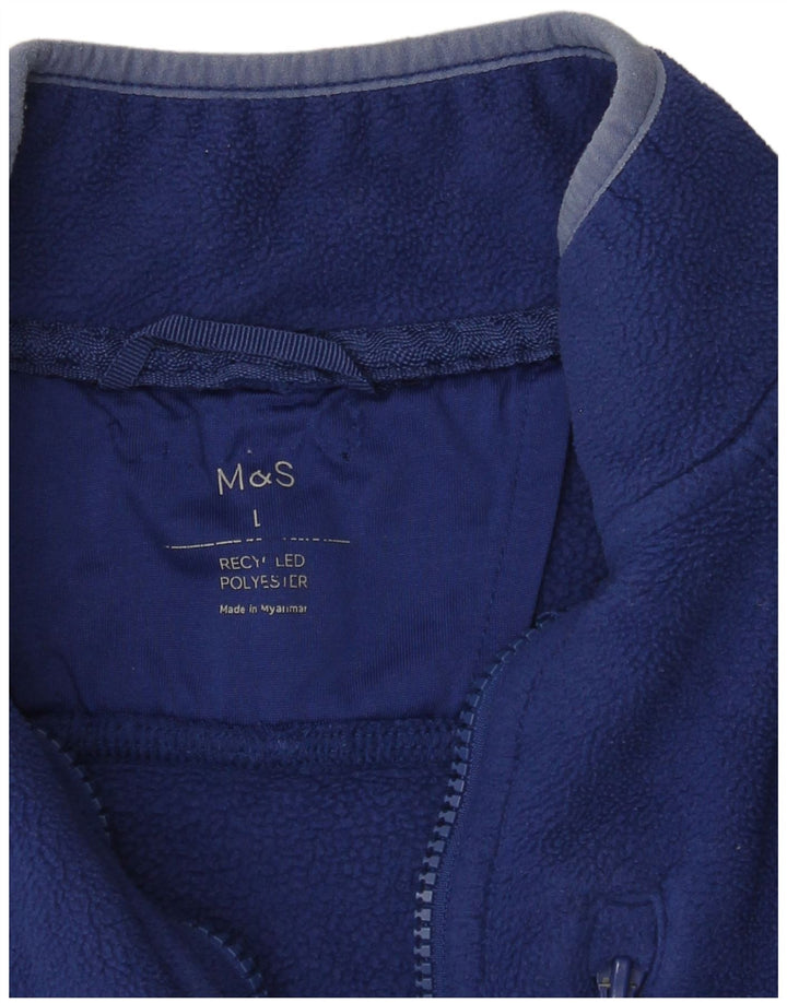 Marks & Spencer Γυναικείο Fleece Jacket UK 16 Large Blue Polyester