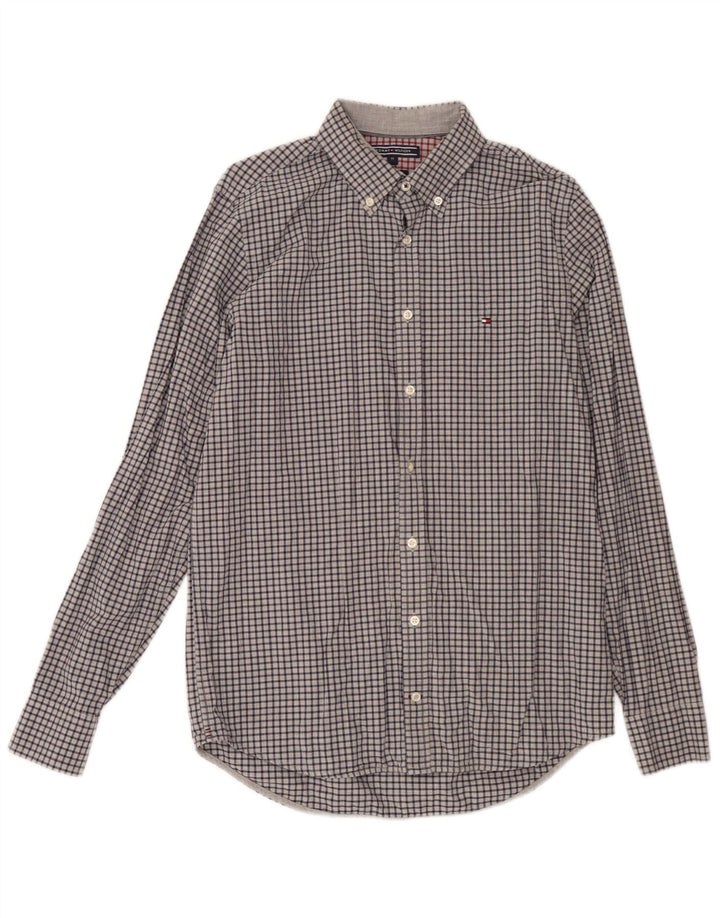 Ανδρικό πουκάμισο Tommy Hilfiger Slim Fit Μεσαίο γκρι βαμβακερό Gingham