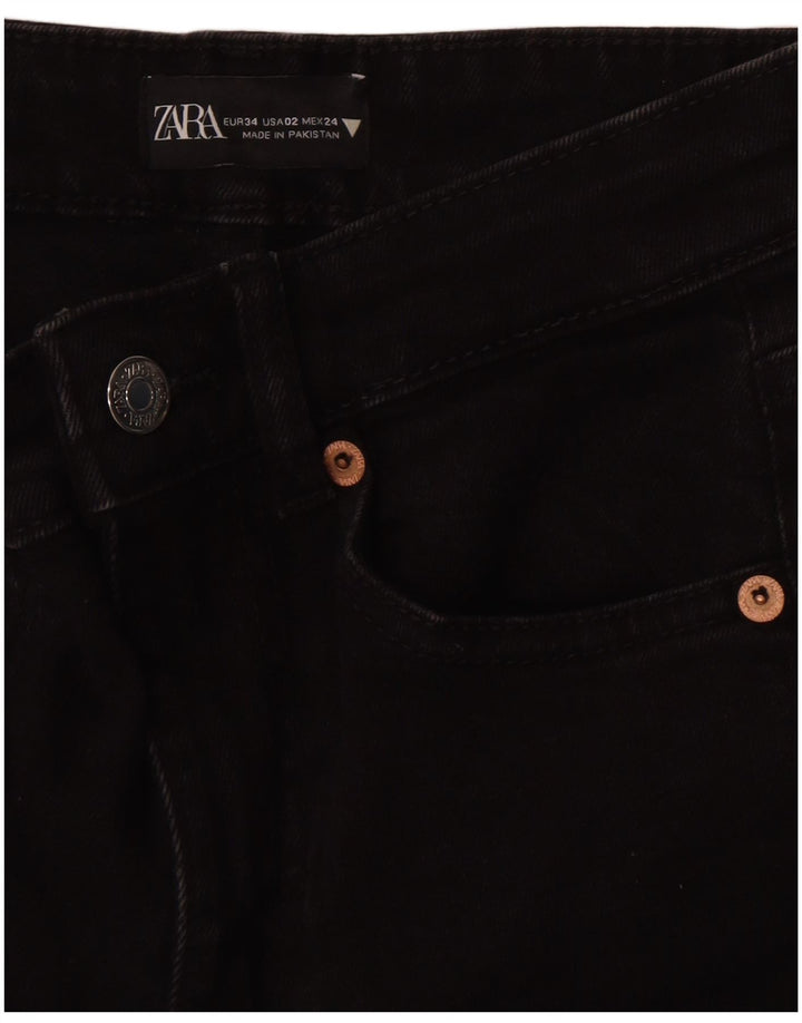 Zara Γυναικείο Τζιν μποτάκι EU 34 2XS W24 L25 Μαύρο