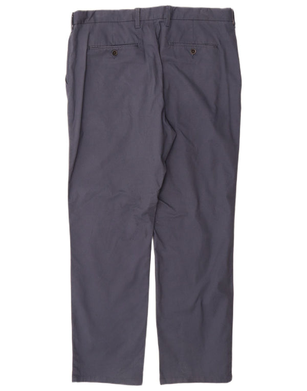 Marks & Spencer Ανδρικό παντελόνι Chino με κανονική εφαρμογή W36 L31 Navy Blue Cotton