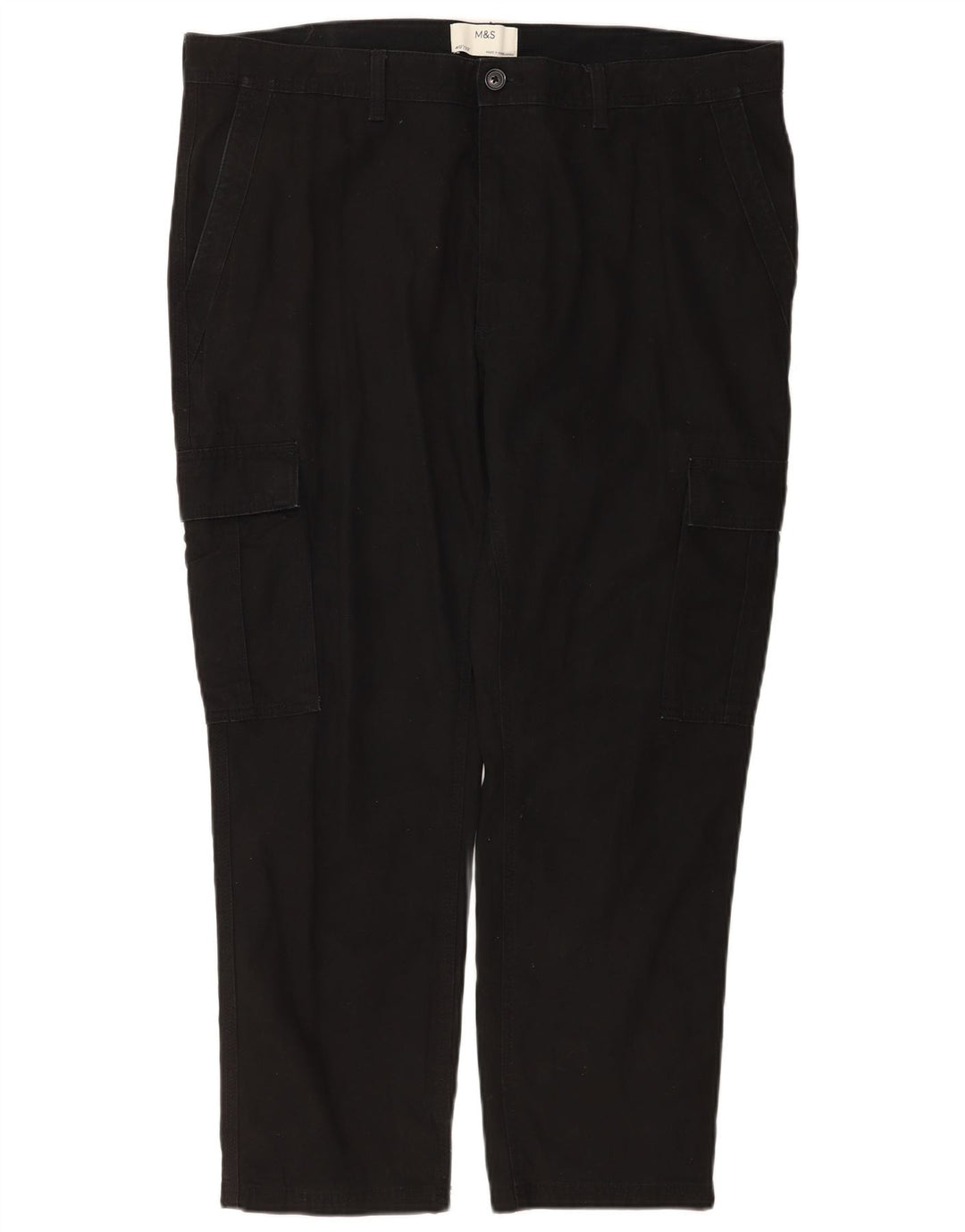 Ανδρικό Slim Cargo Παντελόνι Marks & Spencer W40 L29 Μαύρο βαμβακερό