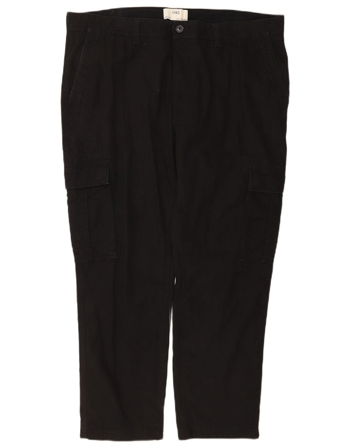 Ανδρικό Slim Cargo Παντελόνι Marks & Spencer W40 L29 Μαύρο βαμβακερό