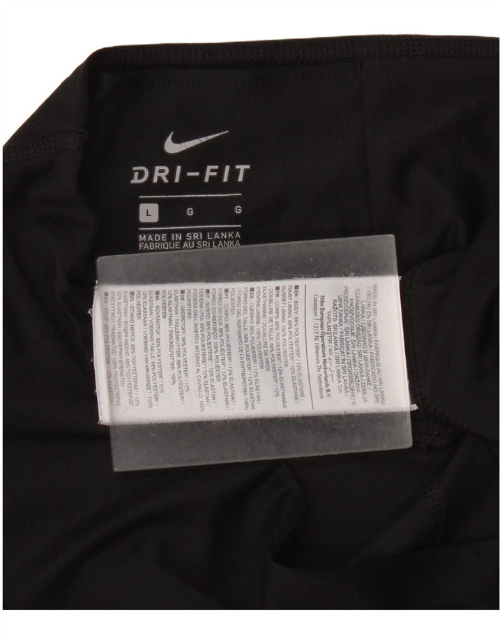 Γυναικείο κολάν Nike Dri Fit UK 16 Μεγάλο μαύρο πολυεστέρα