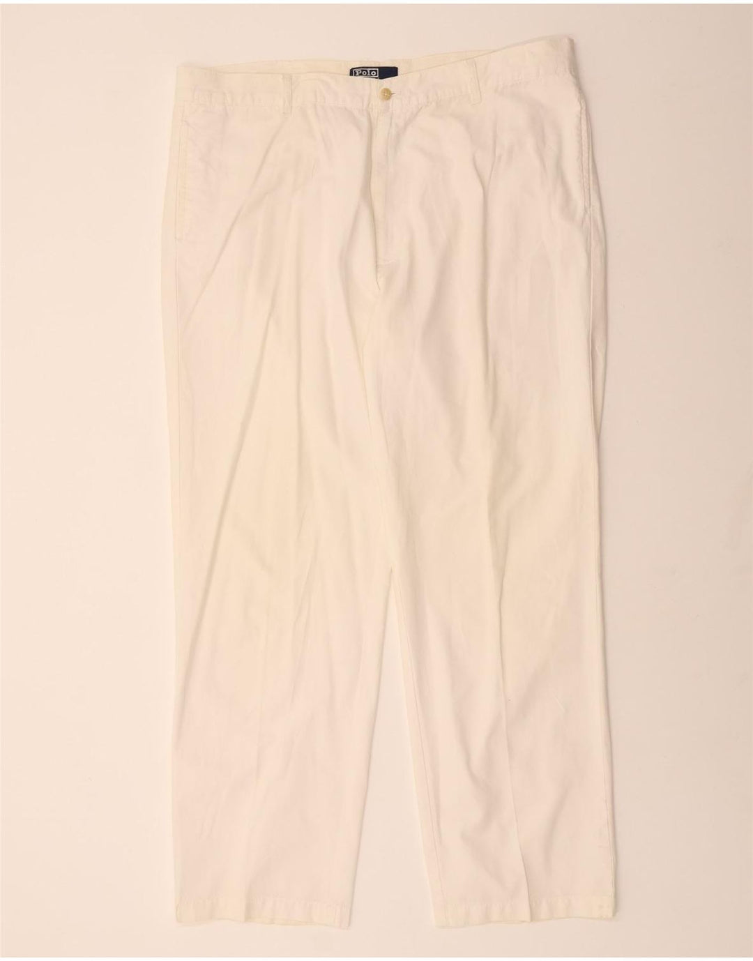 POLO RALPH LAUREN Ανδρικό ίσιο παντελόνι Chino W42 L34 Λευκό βαμβακερό
