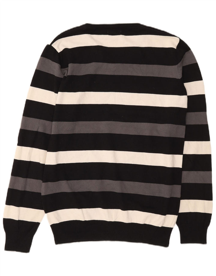 Jack & Jones Ανδρικό πουλόβερ με λαιμόκοψη σε μεσαίο μαύρο ριγέ