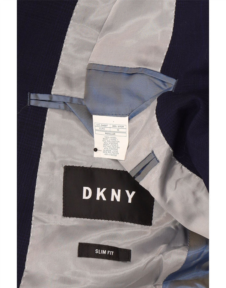 Dkny Ανδρικό σακάκι σακάκι με 2 κουμπιά UK 38 Medium Navy Blue Wool