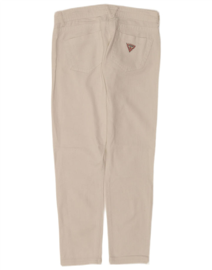 Guess Γυναικείο Slim Jeans W28 L27 Λευκό βαμβακερό