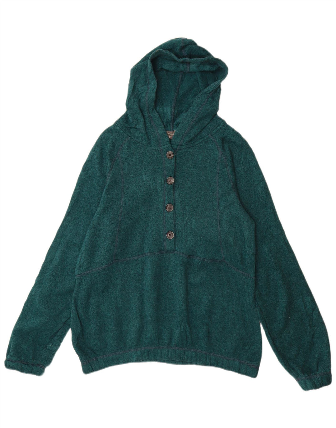 Eddie Bauer Γυναικείο πουλόβερ με λαιμό κουμπιά UK 14 Μεσαίο πράσινο πολυεστέρα