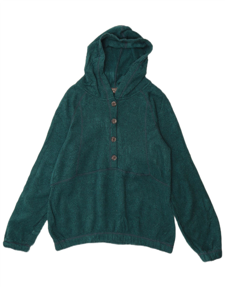 Eddie Bauer Γυναικείο πουλόβερ με λαιμό κουμπιά UK 14 Μεσαίο πράσινο πολυεστέρα