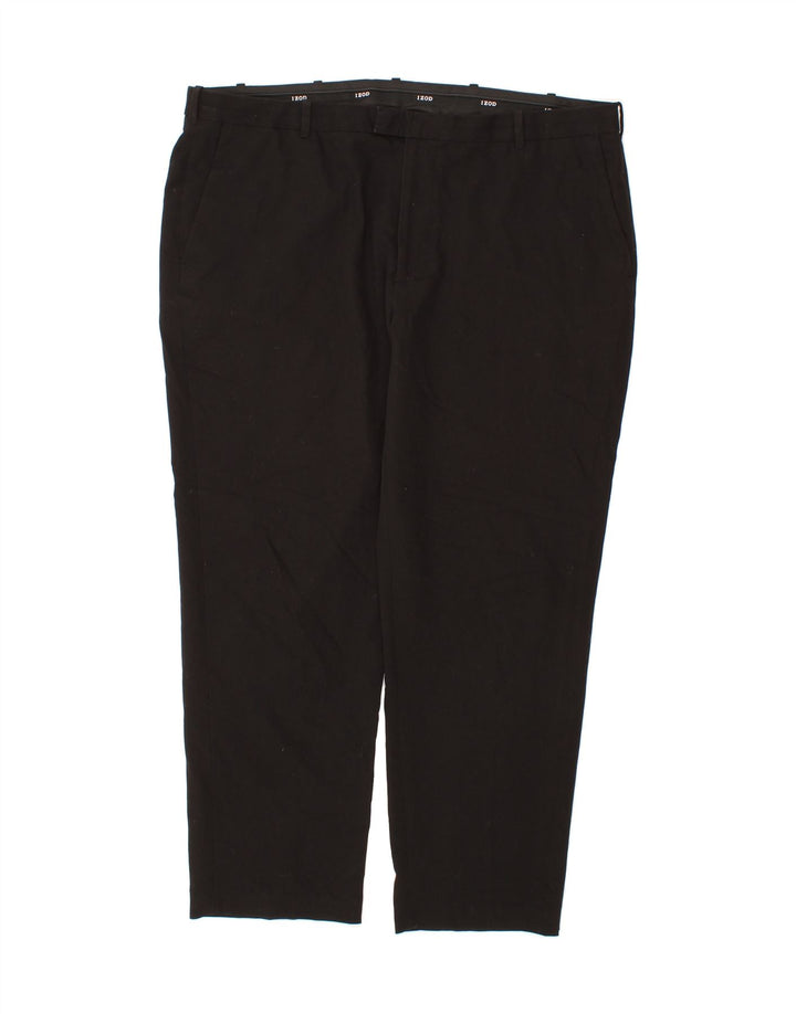 IZOD Mens Slim Suit Trousers W42 L30 Black Polyester Vintage Izod and Second-Hand Izod from Messina Hembry 