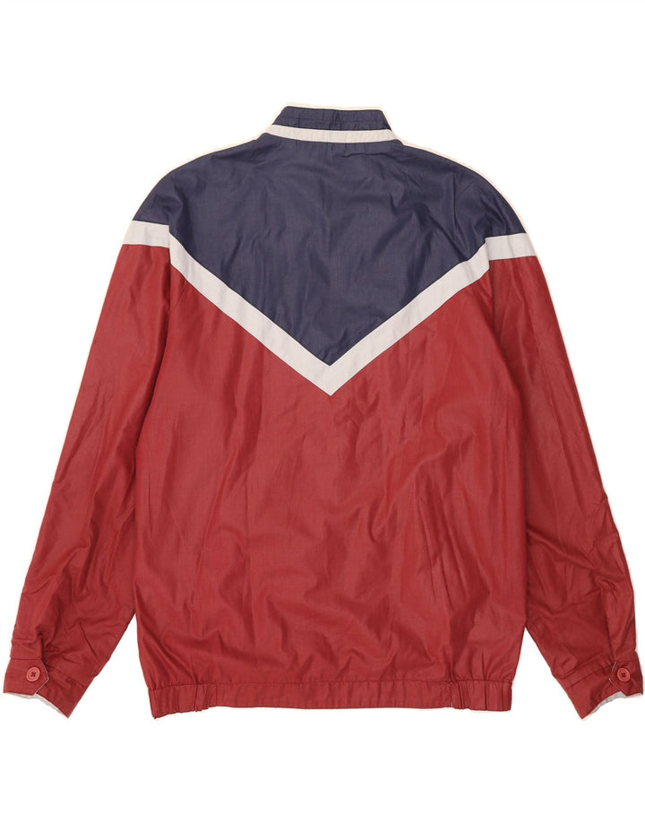 VINTAGE Mens Reversible Jacket IT 48 Medium Red Colourblock Polyester Vintage Vintage and Second-Hand Vintage from Messina Hembry 