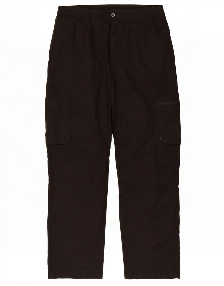 Mountain Warehouse Ανδρικό ίσιο παντελόνι Cargo W38 L29 Μαύρο Πολυεστέρας