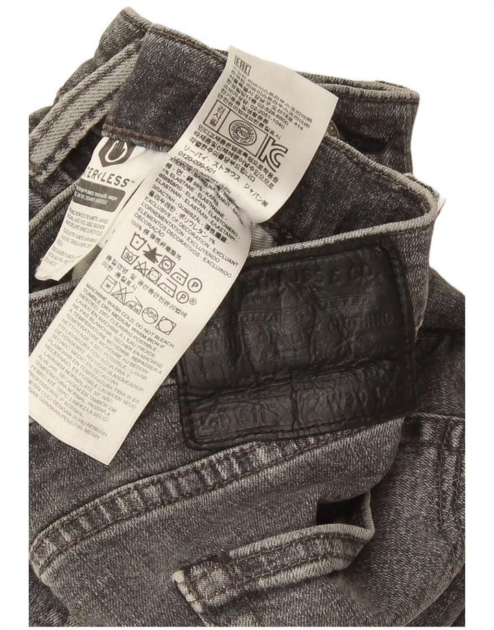 Levi's Mens 511 Slim Jeans W30 L34 Γκρι βαμβακερό