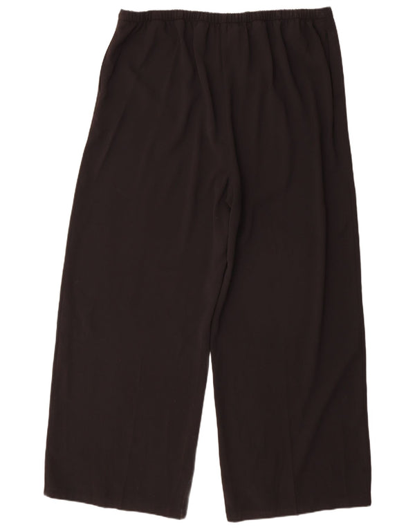 Marks & Spencer Γυναικείο φαρδύ παντελόνι UK 20 2XL W42 L30 μαύρο πολυεστέρα